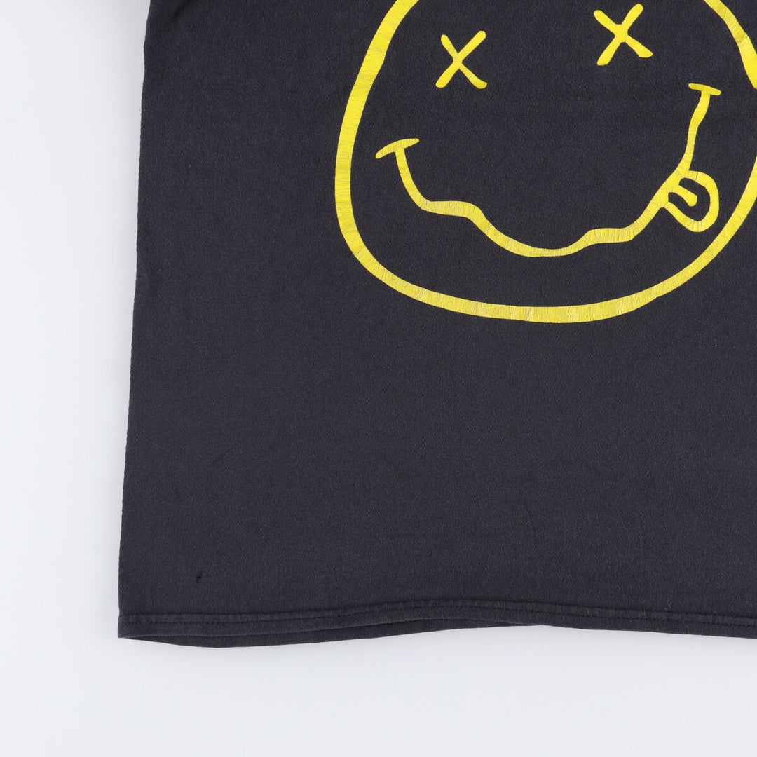 NIRVANA Nirvana Band T-shirt, Band T, Men's L size unclear black type Vintage Second Hand