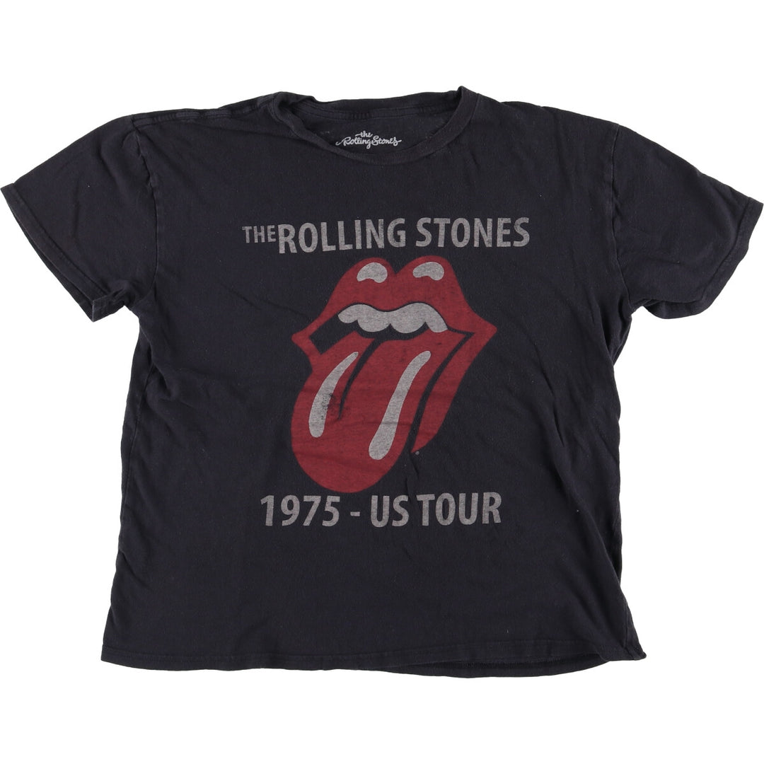 THE ROLLING STONES Band T-shirt, Men's L size cotton black type Vintage Second Hand