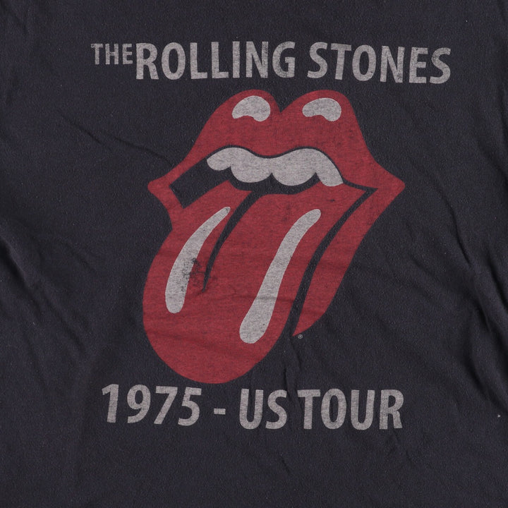 THE ROLLING STONES Band T-shirt, Men's L size cotton black type Vintage Second Hand