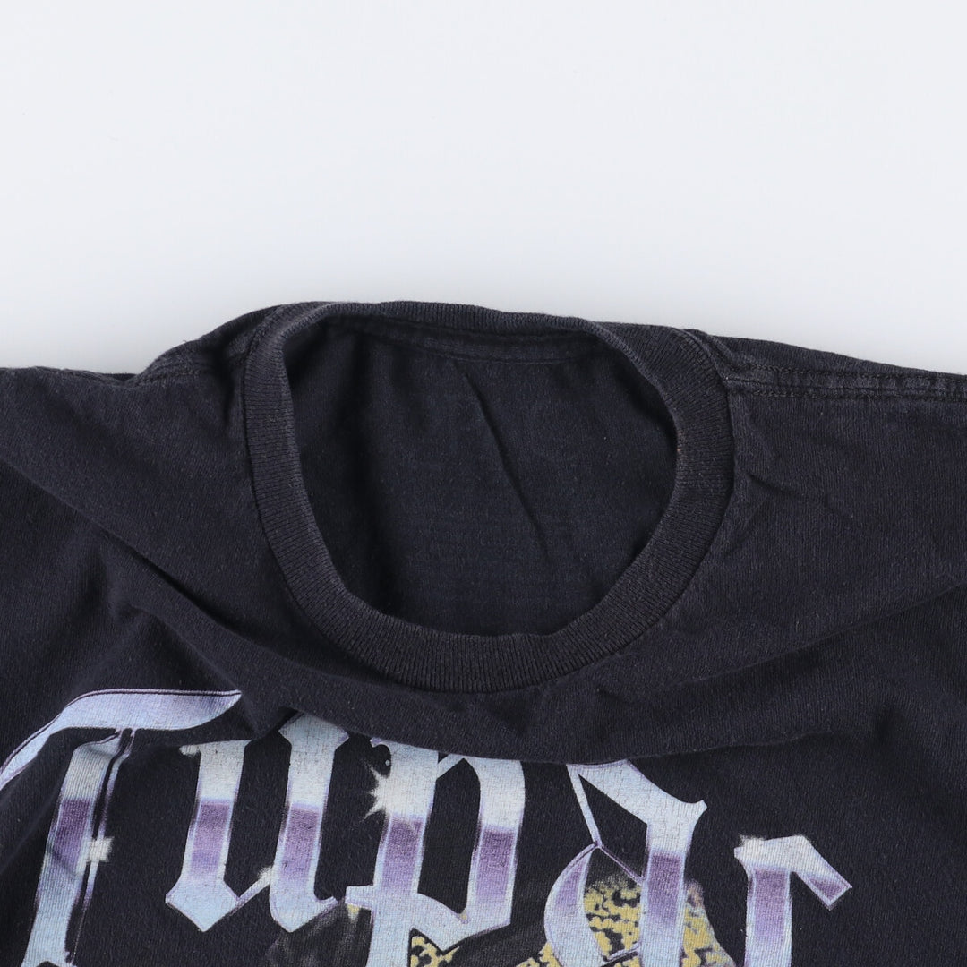 2pac Rap T-shirt, Men's S size unclear black type Vintage Second Hand