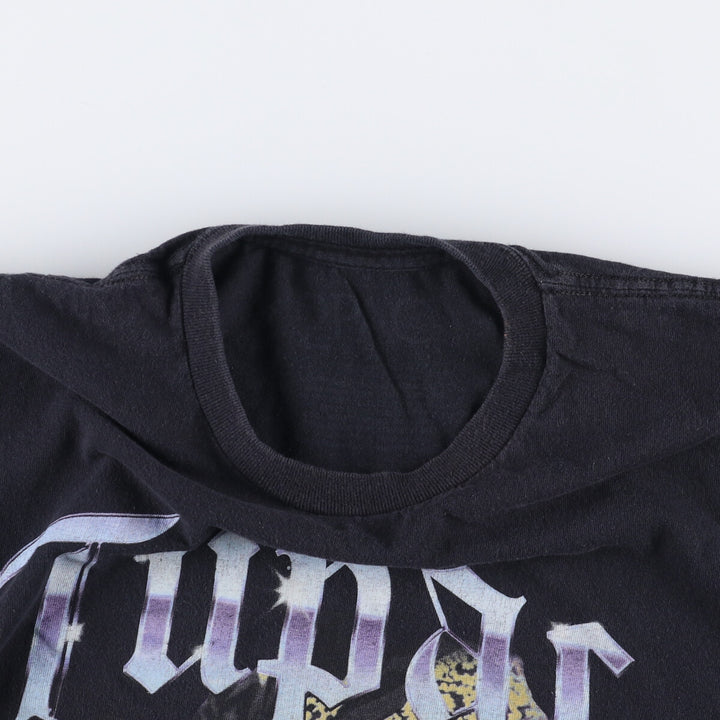 2pac Rap T-shirt, Men's S size unclear black type Vintage Second Hand