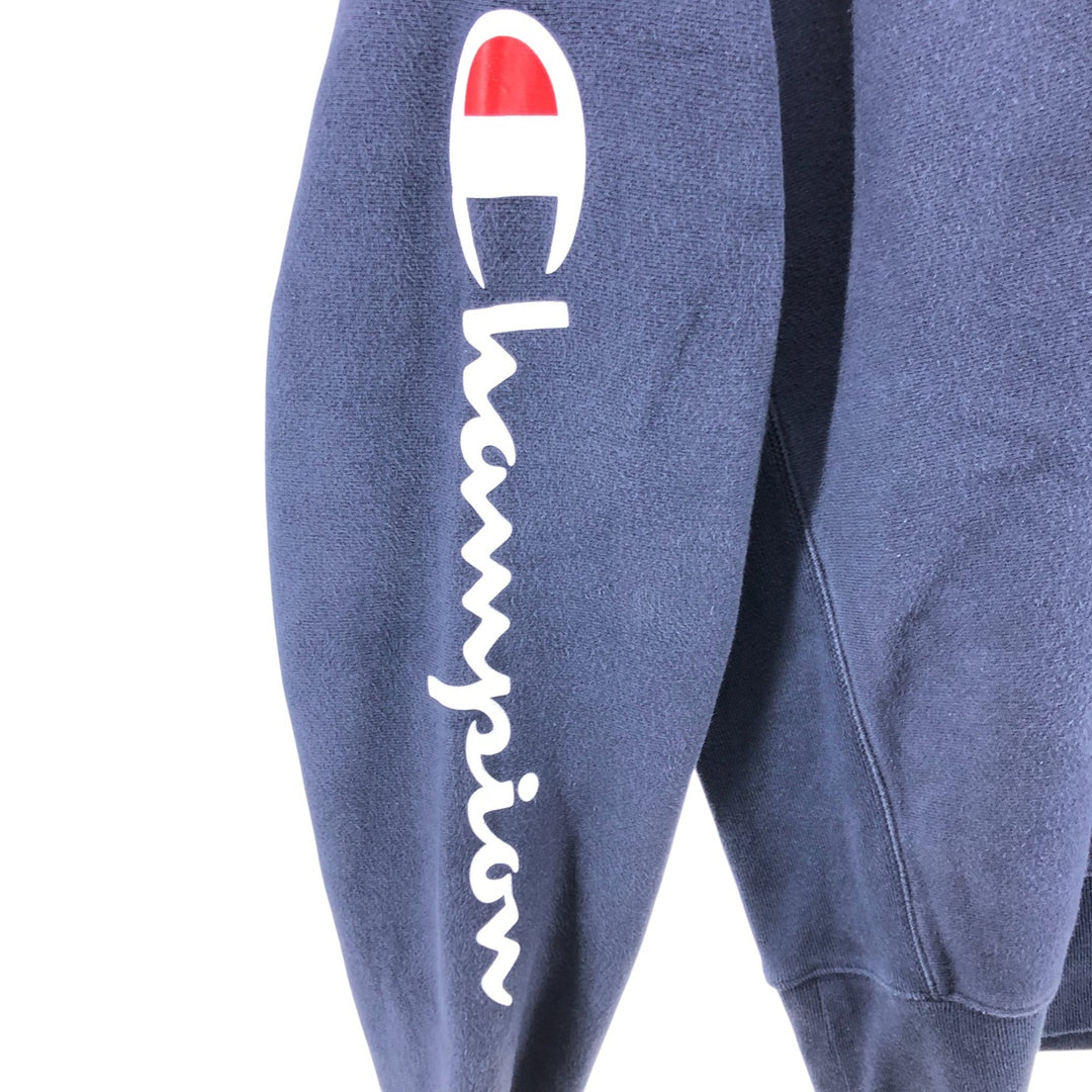 Champion REVERSE WEAVE Stars and Stripes Logo Sweatshirt, Men's Size L cotton navy blue type Vintage Second Hand