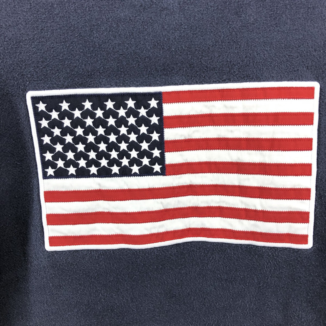 Champion REVERSE WEAVE Stars and Stripes Logo Sweatshirt, Men's Size L cotton navy blue type Vintage Second Hand