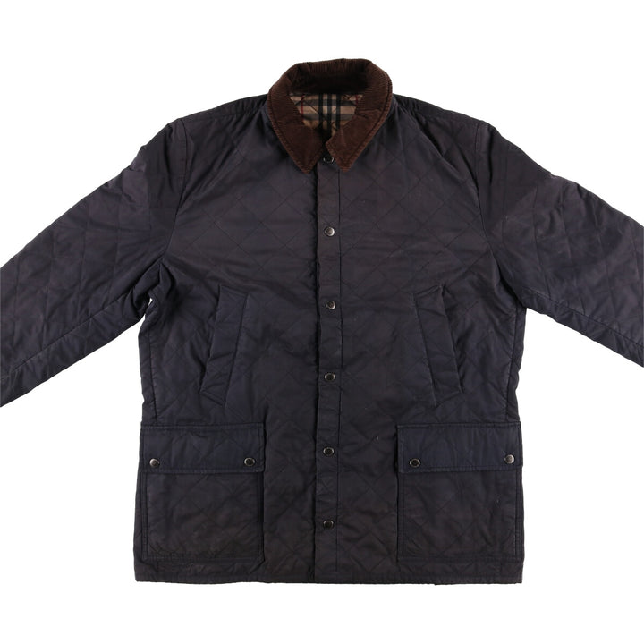 Burberry's BURBERRY LONDON padded quilted puffer jacket, men's size XL unclear black type Vintage Second Hand