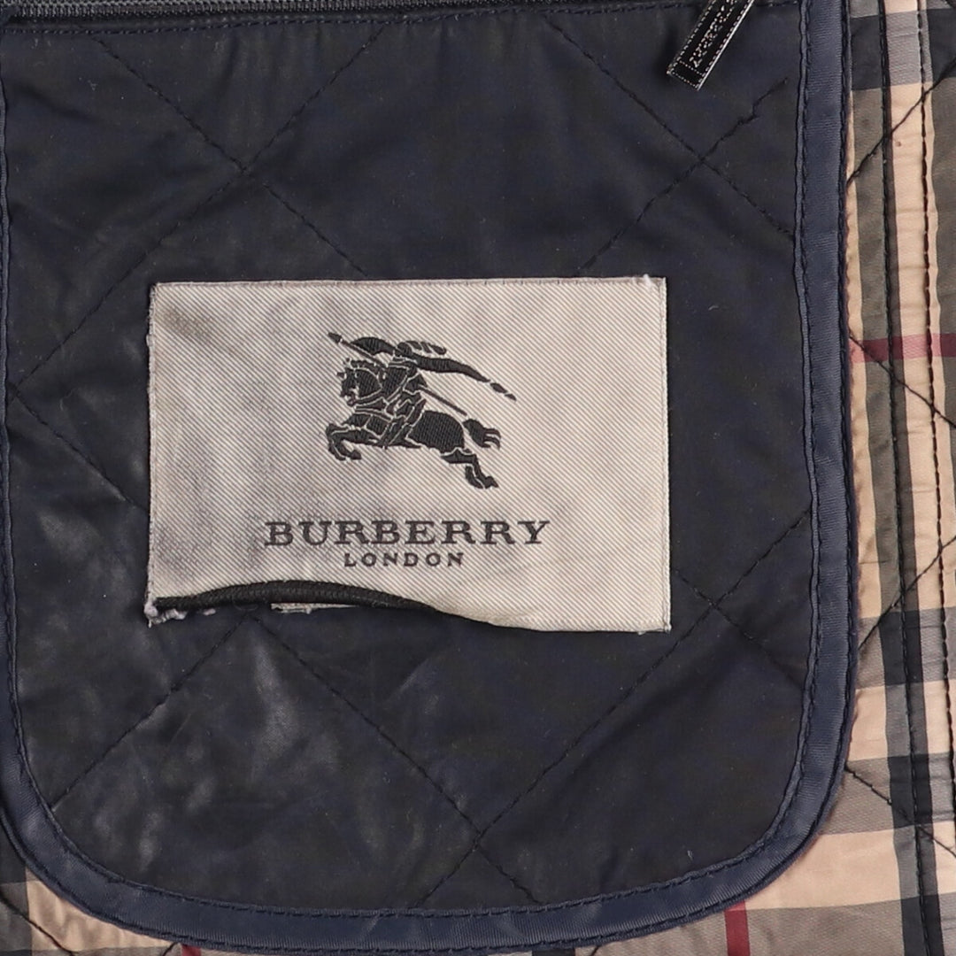 Burberry's BURBERRY LONDON padded quilted puffer jacket, men's size XL unclear black type Vintage Second Hand