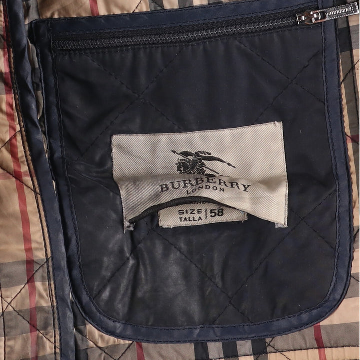 Burberry's BURBERRY LONDON padded quilted puffer jacket, men's size XL unclear black type Vintage Second Hand