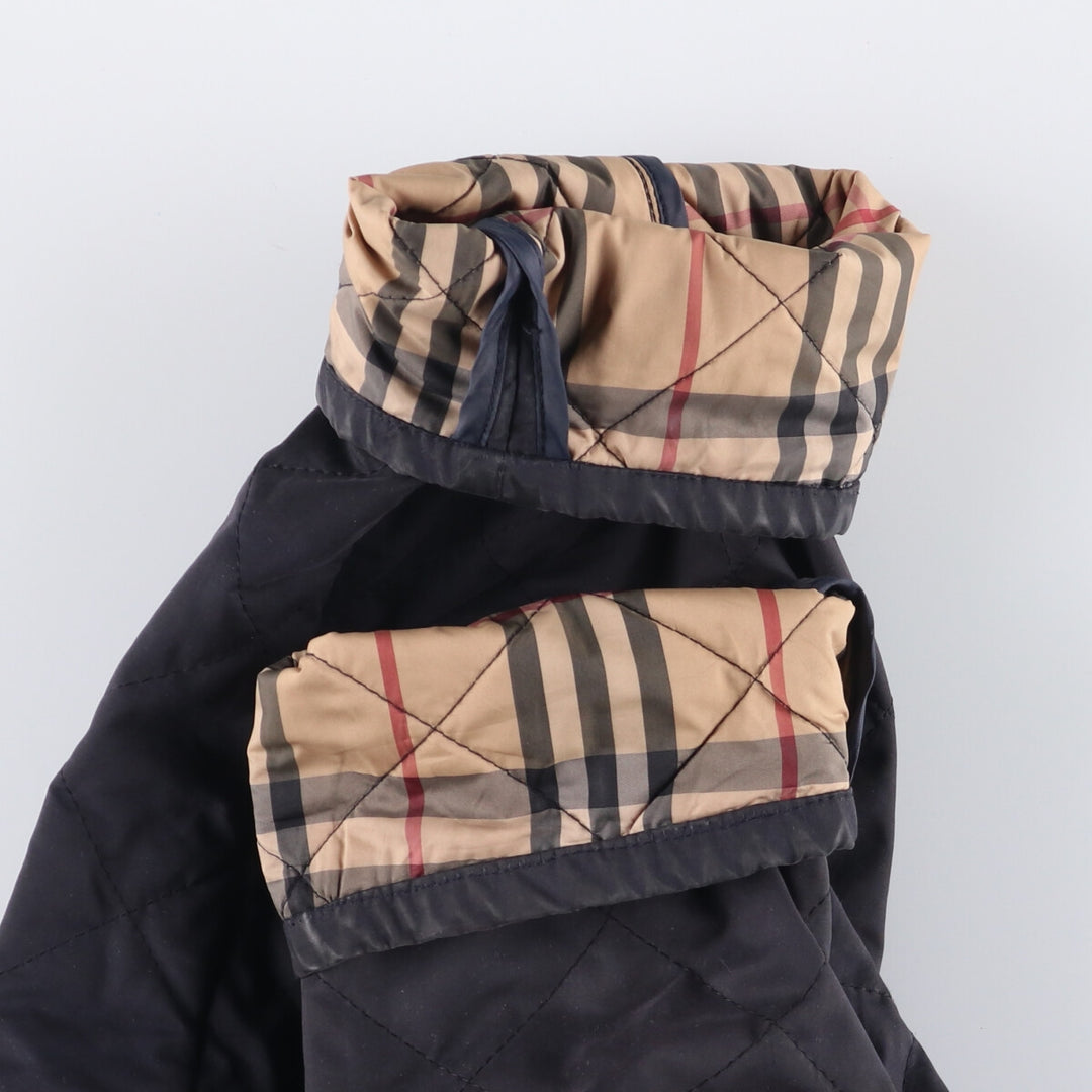 Burberry's BURBERRY LONDON padded quilted puffer jacket, men's size XL unclear black type Vintage Second Hand