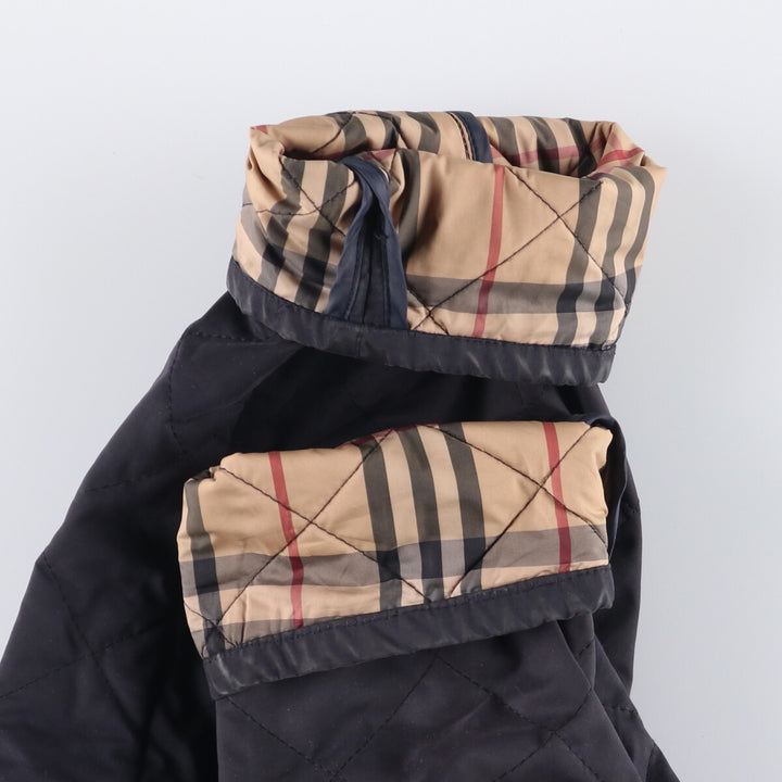 Burberry's BURBERRY LONDON padded quilted puffer jacket, men's size XL unclear black type Vintage Second Hand