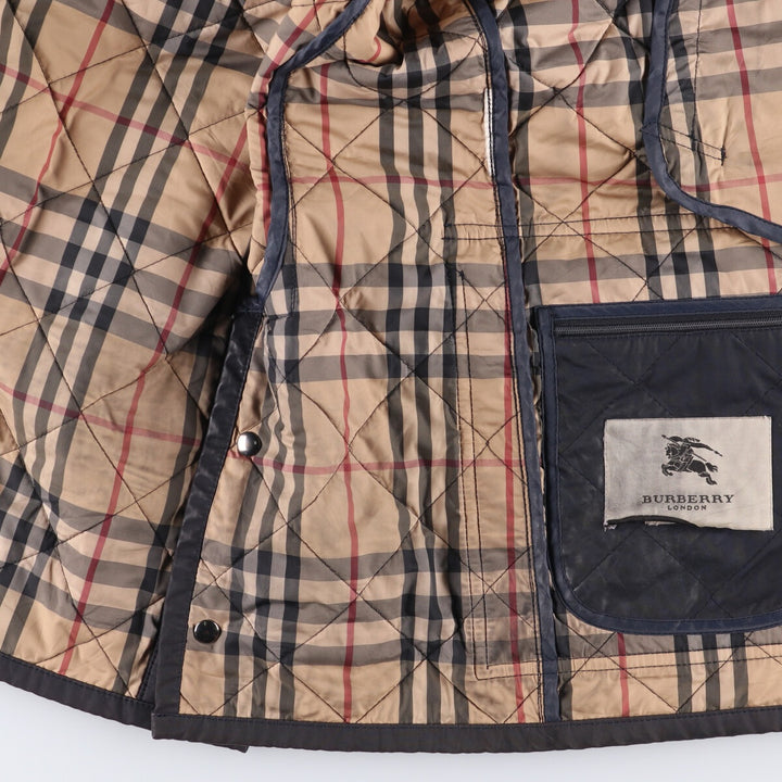 Burberry's BURBERRY LONDON padded quilted puffer jacket, men's size XL unclear black type Vintage Second Hand