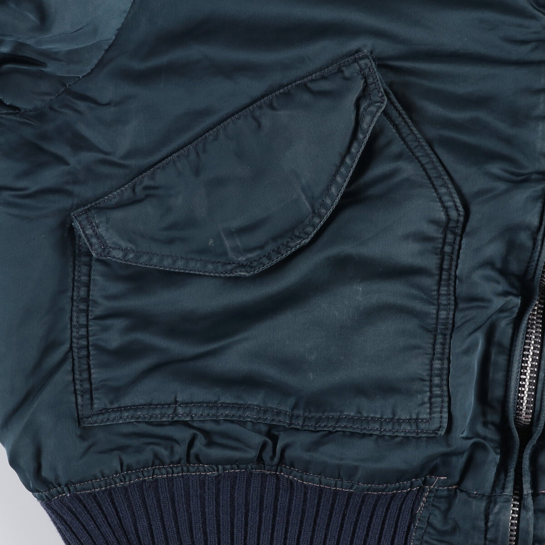 90'S Civilian Alpha CWU-45 Nylon navy blue type Vintage Second Hand