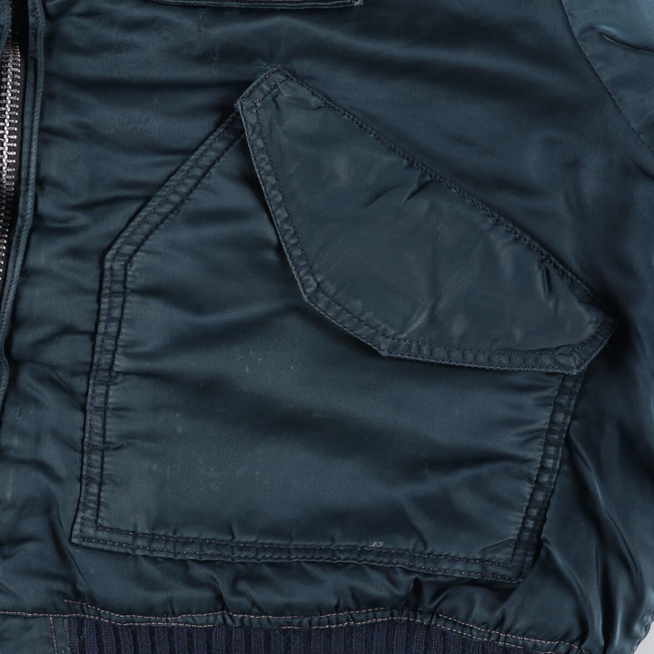 90'S Civilian Alpha CWU-45 Nylon navy blue type Vintage Second Hand