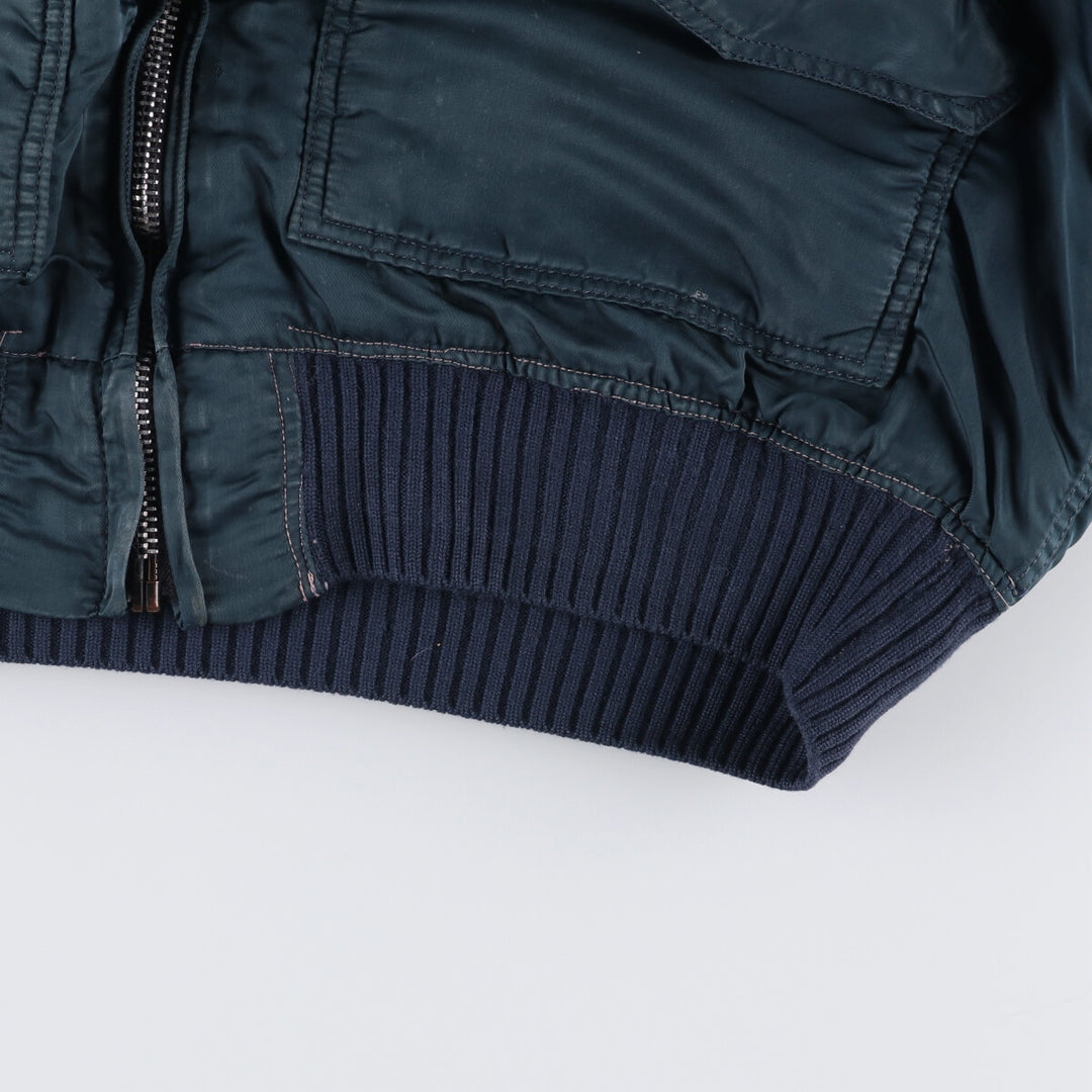 90'S Civilian Alpha CWU-45 Nylon navy blue type Vintage Second Hand