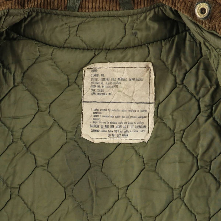 Authentic 1980'S US Navy Military Deck Jacket, Made in USA, Small, Men's Size Small, Vintage unclear Khaki type Vintage Second Hand