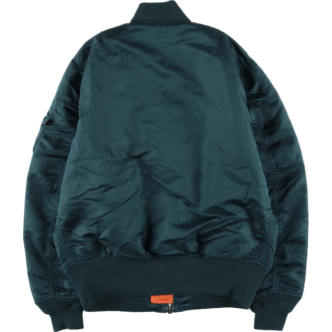 90'S civilian Alpha MA-1 style military flight jacket, men's size M, vintage Nylon Green type dark green Vintage Second Hand