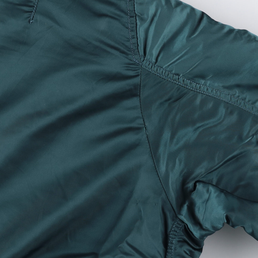 90'S civilian Alpha MA-1 style military flight jacket, men's size M, vintage Nylon Green type dark green Vintage Second Hand