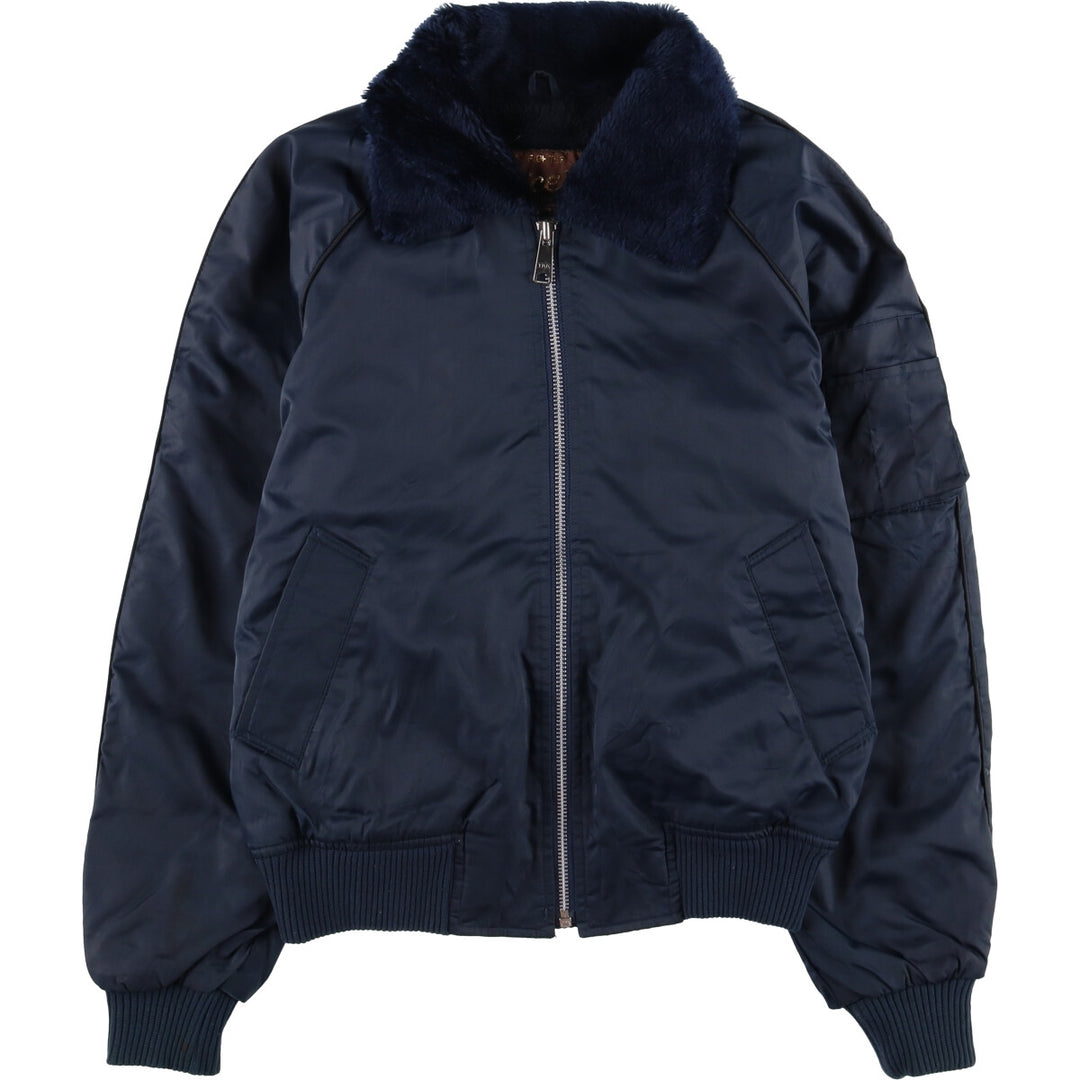 Civilian Spicer B-15 Type Military Flight Jacket, Men's Size Medium Nylon navy blue type Vintage Second Hand