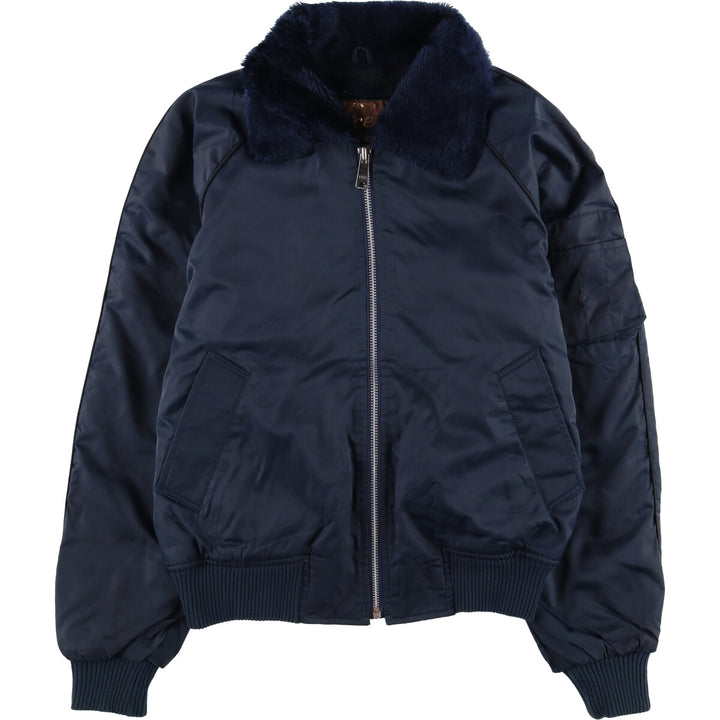 Civilian Spicer B-15 Type Military Flight Jacket, Men's Size Medium Nylon navy blue type Vintage Second Hand