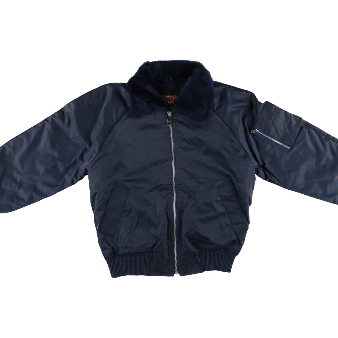 Civilian Spicer B-15 Type Military Flight Jacket, Men's Size Medium Nylon navy blue type Vintage Second Hand