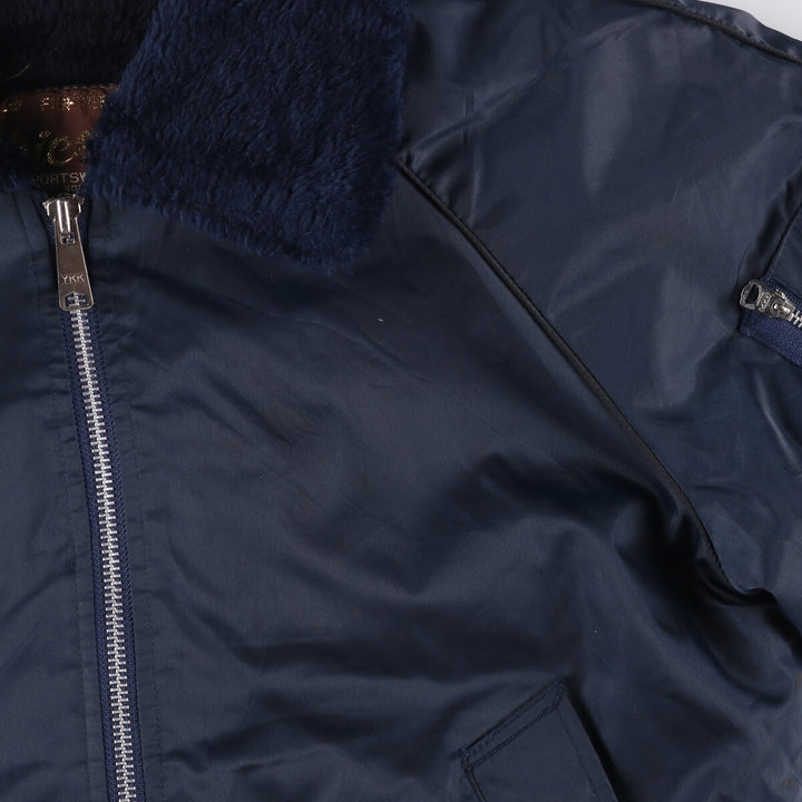 Civilian Spicer B-15 Type Military Flight Jacket, Men's Size Medium Nylon navy blue type Vintage Second Hand