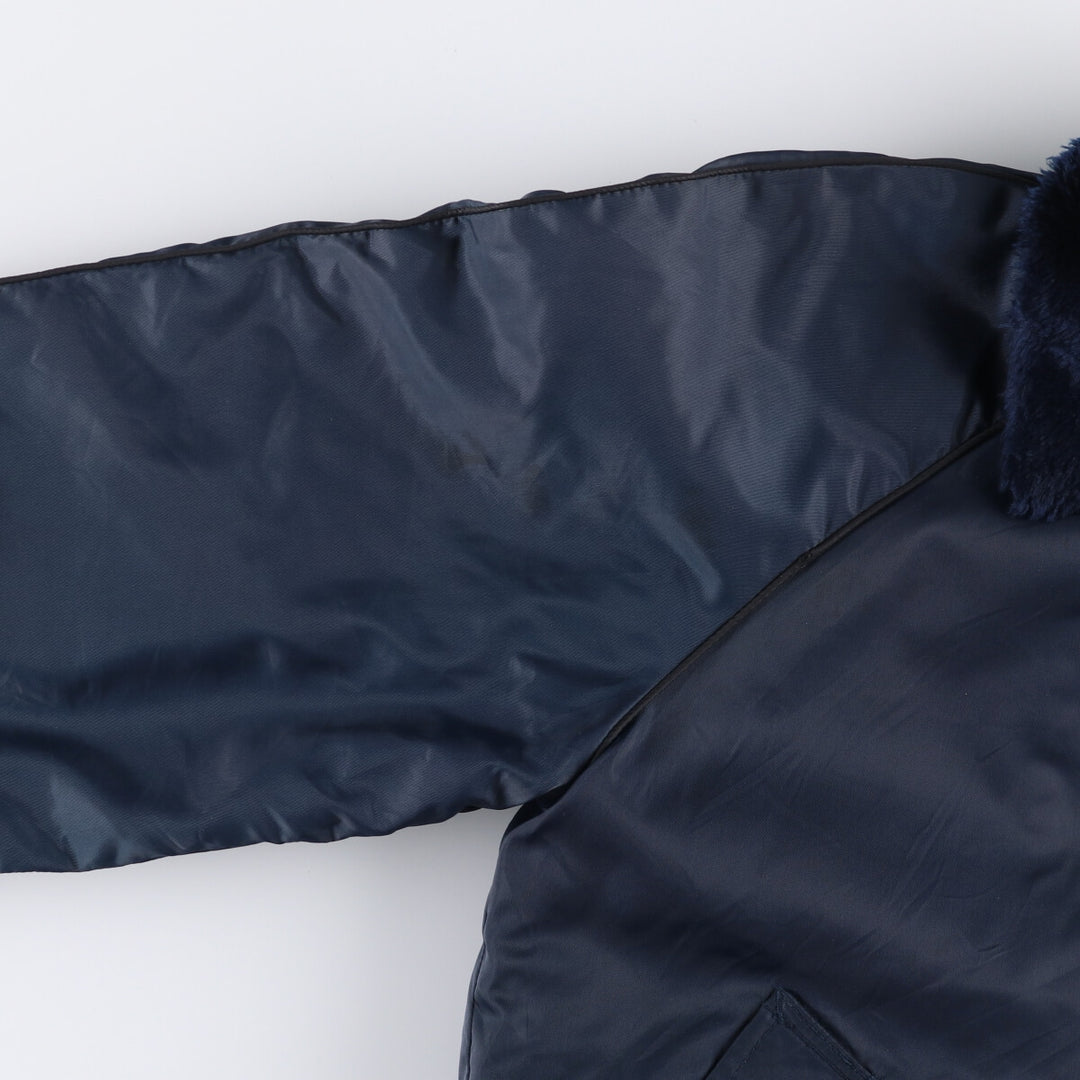 Civilian Spicer B-15 Type Military Flight Jacket, Men's Size Medium Nylon navy blue type Vintage Second Hand