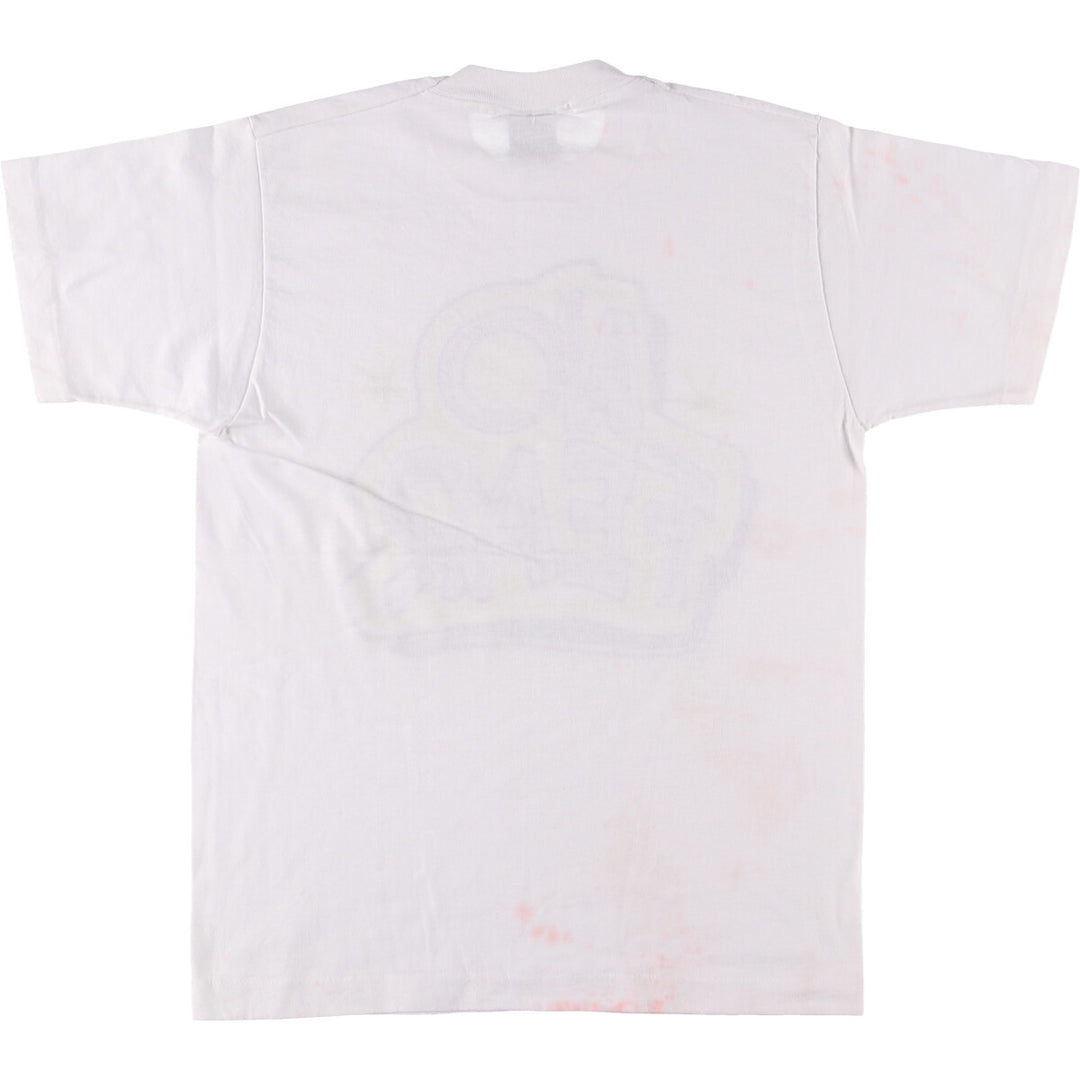 90'S Fruit of the Loom printed T-shirt, made in the USA, men's size M, vintage cotton white type Vintage Second Hand