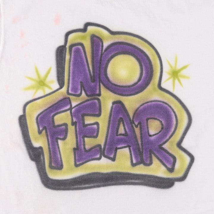 90'S Fruit of the Loom printed T-shirt, made in the USA, men's size M, vintage cotton white type Vintage Second Hand