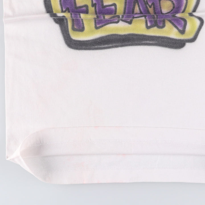 90'S Fruit of the Loom printed T-shirt, made in the USA, men's size M, vintage cotton white type Vintage Second Hand