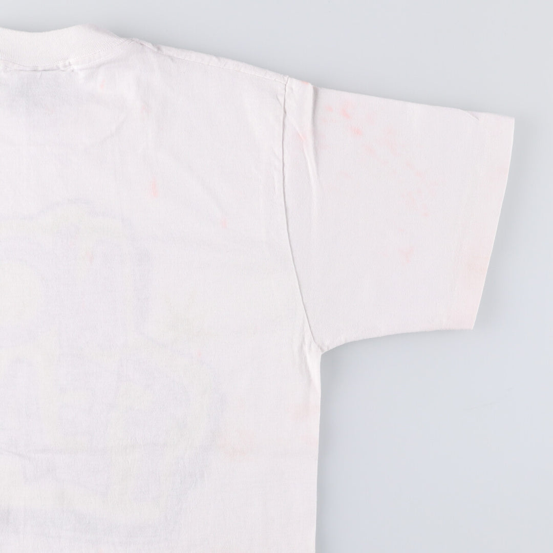 90'S Fruit of the Loom printed T-shirt, made in the USA, men's size M, vintage cotton white type Vintage Second Hand
