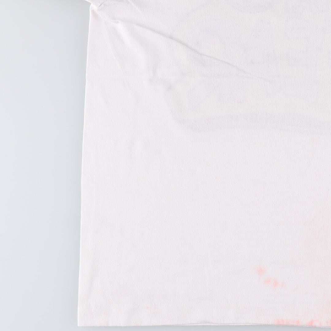 90'S Fruit of the Loom printed T-shirt, made in the USA, men's size M, vintage cotton white type Vintage Second Hand