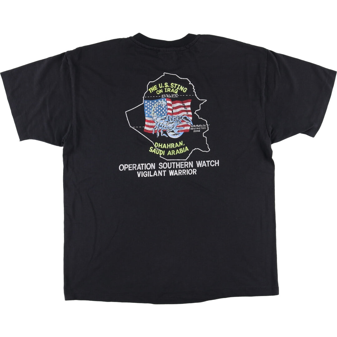 Vintage 90'S Hanes printed T-shirt, made in the USA, men's XL size cotton black type Vintage Second Hand