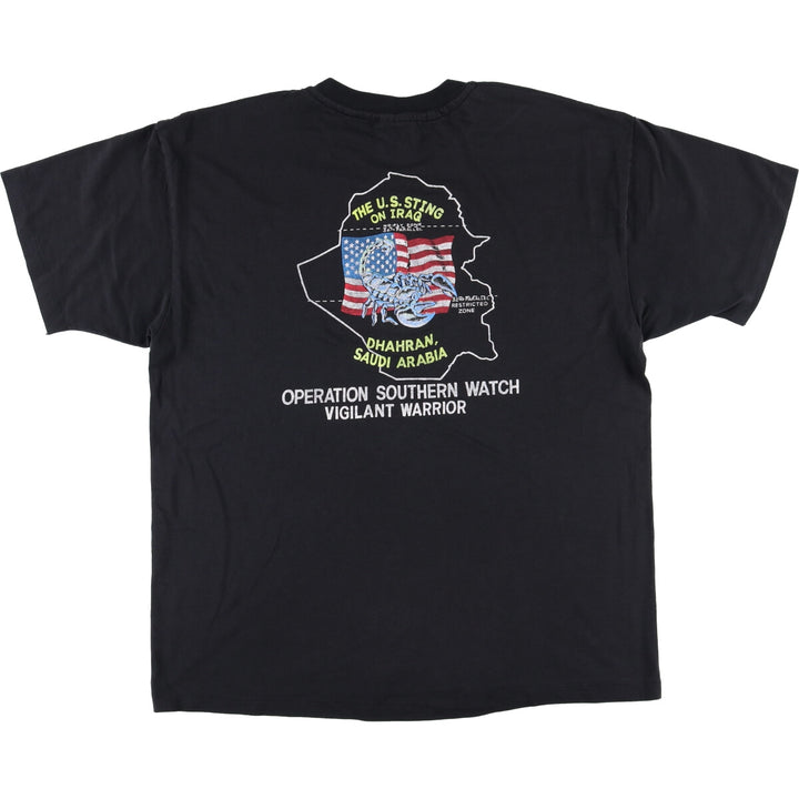 Vintage 90'S Hanes printed T-shirt, made in the USA, men's XL size cotton black type Vintage Second Hand