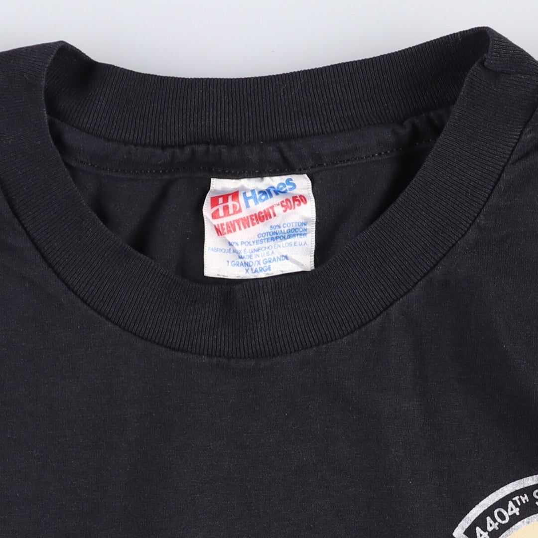Vintage 90'S Hanes printed T-shirt, made in the USA, men's XL size cotton black type Vintage Second Hand