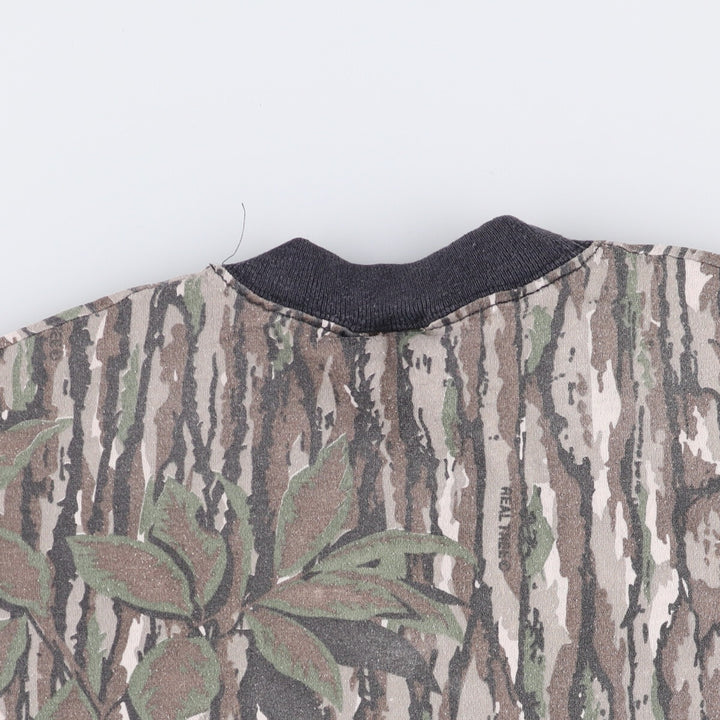 Vintage 1980'S America's Finest Realtree Camo Pocket T-Shirt, Made in USA, Men's Size Large cotton Khaki type Vintage Second Hand