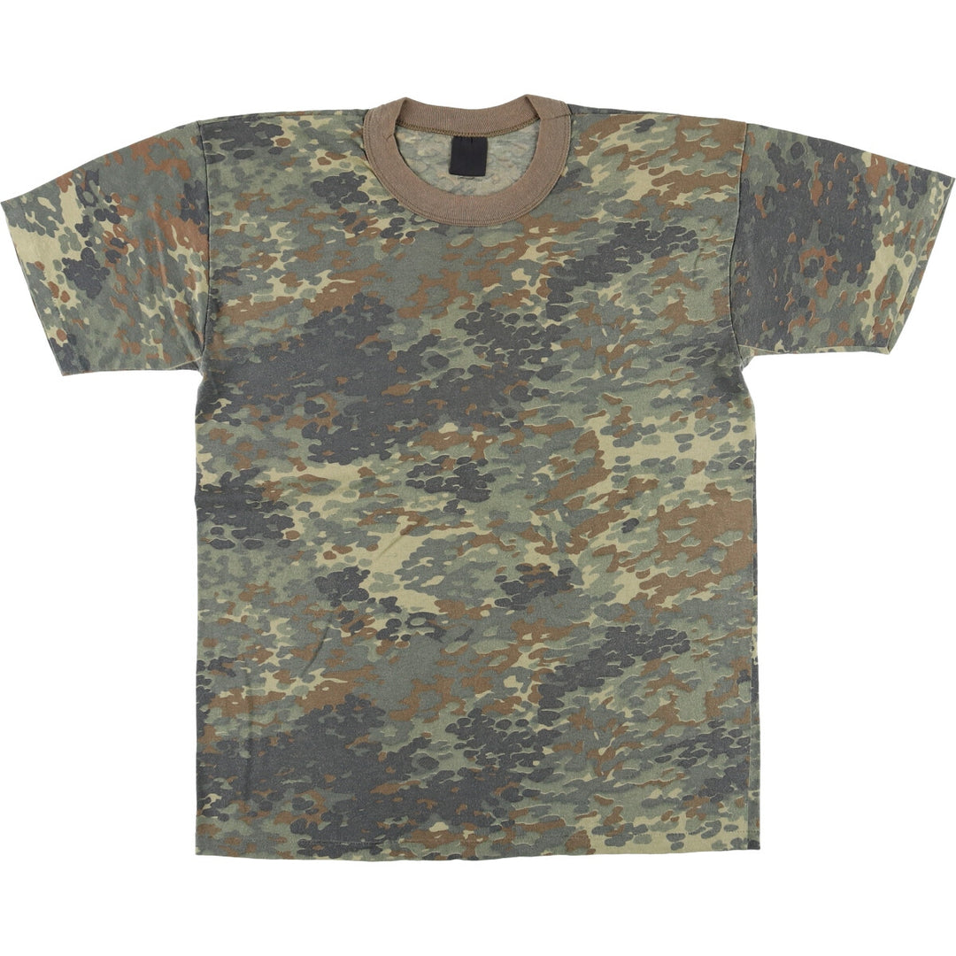 Camouflage pattern T-shirt, men's size M unclear Khaki type Vintage Second Hand