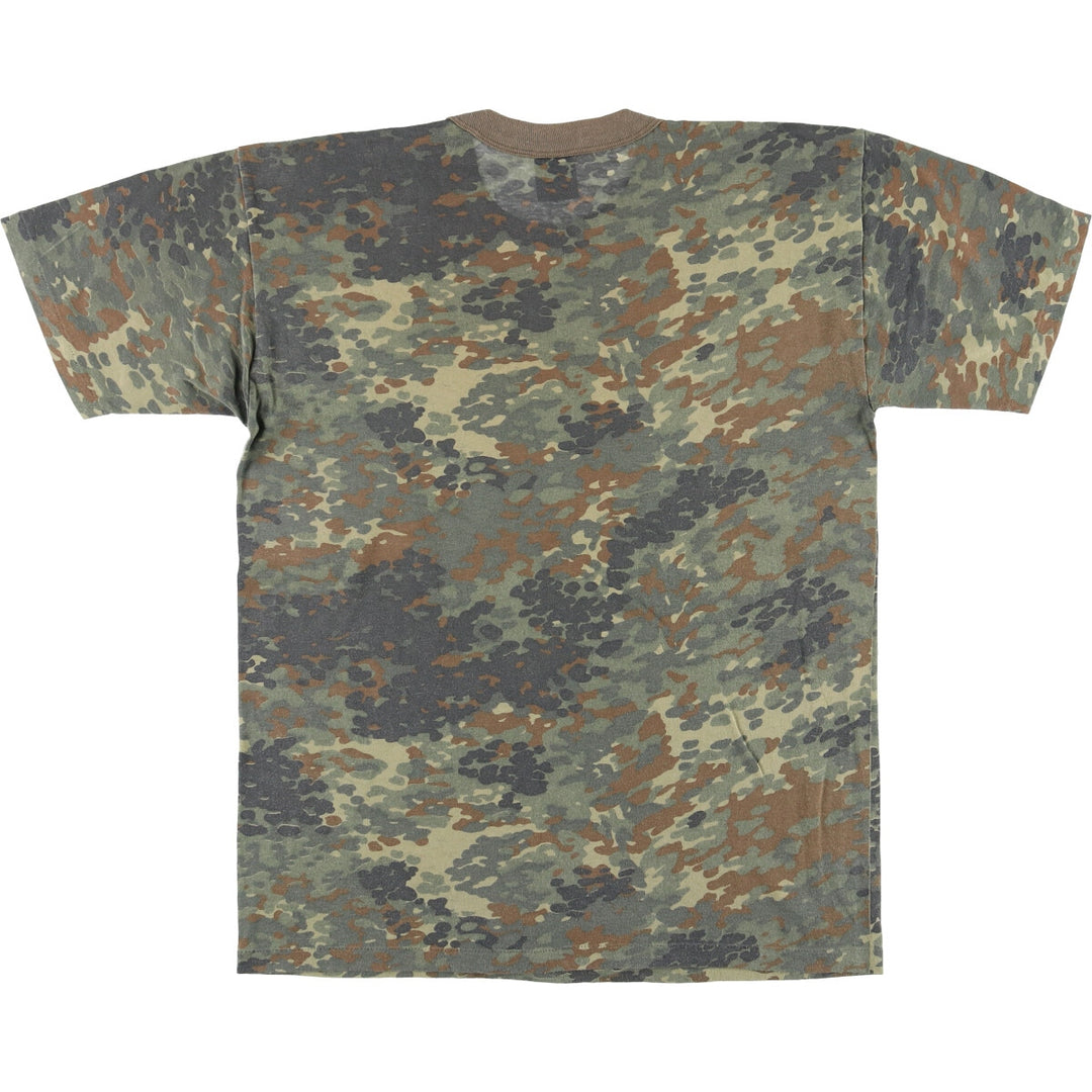 Camouflage pattern T-shirt, men's size M unclear Khaki type Vintage Second Hand
