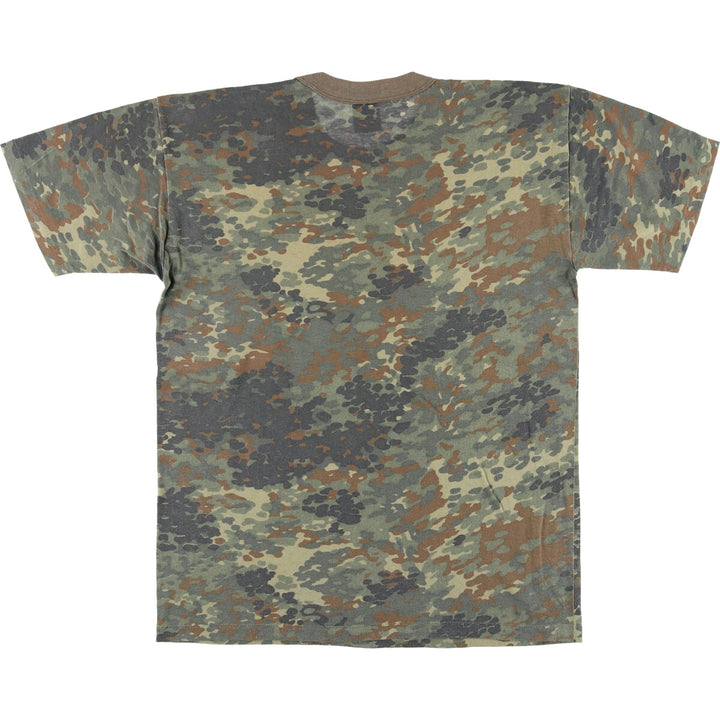Camouflage pattern T-shirt, men's size M unclear Khaki type Vintage Second Hand