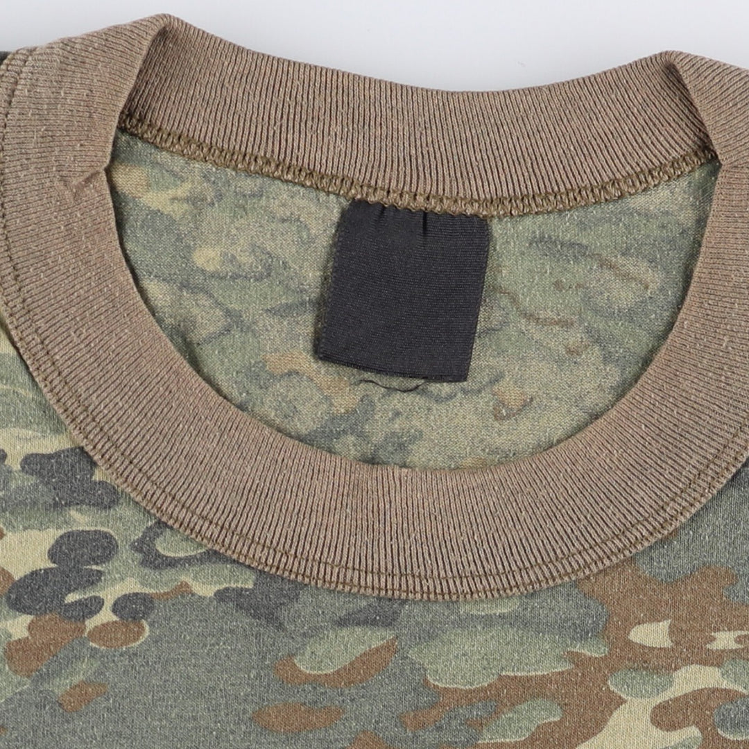 Camouflage pattern T-shirt, men's size M unclear Khaki type Vintage Second Hand
