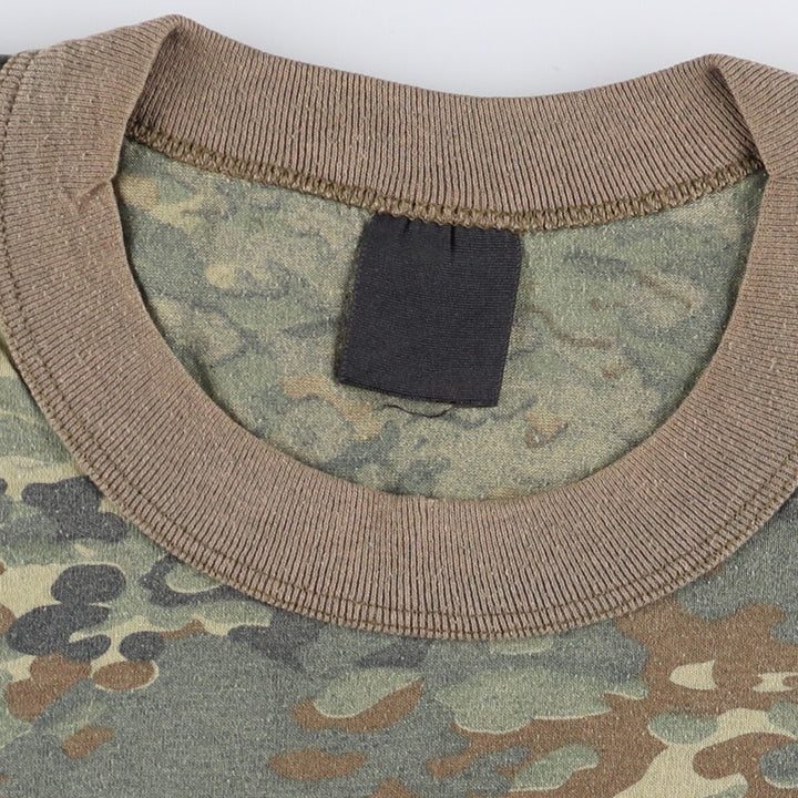 Camouflage pattern T-shirt, men's size M unclear Khaki type Vintage Second Hand