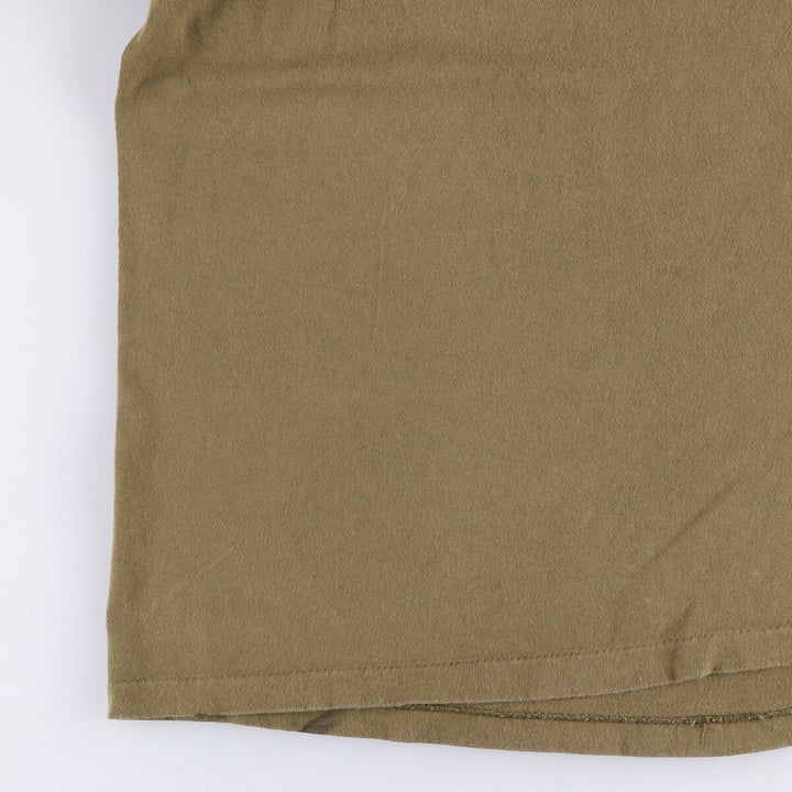 Vintage 90'S YOGA print T-shirt, Made in USA, Men's Size L cotton Khaki type Vintage Second Hand