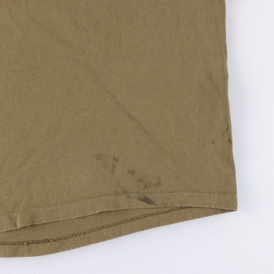 Vintage 90'S YOGA print T-shirt, Made in USA, Men's Size L cotton Khaki type Vintage Second Hand