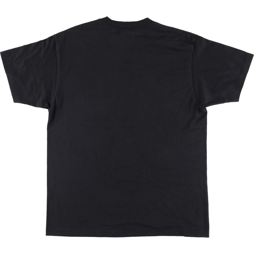 Vintage 90'S Delta Apparel T-shirt with message print, made in the USA, size L, men's cotton black type Vintage Second Hand