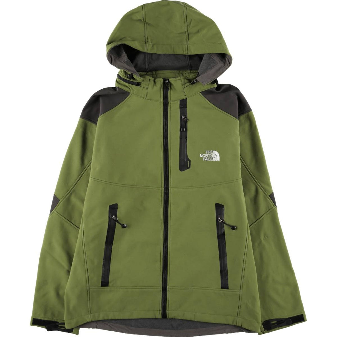 The North Face Summit Series Hooded Softshell Jacket, Men's XXL unclear green type yellow green Vintage Second Hand