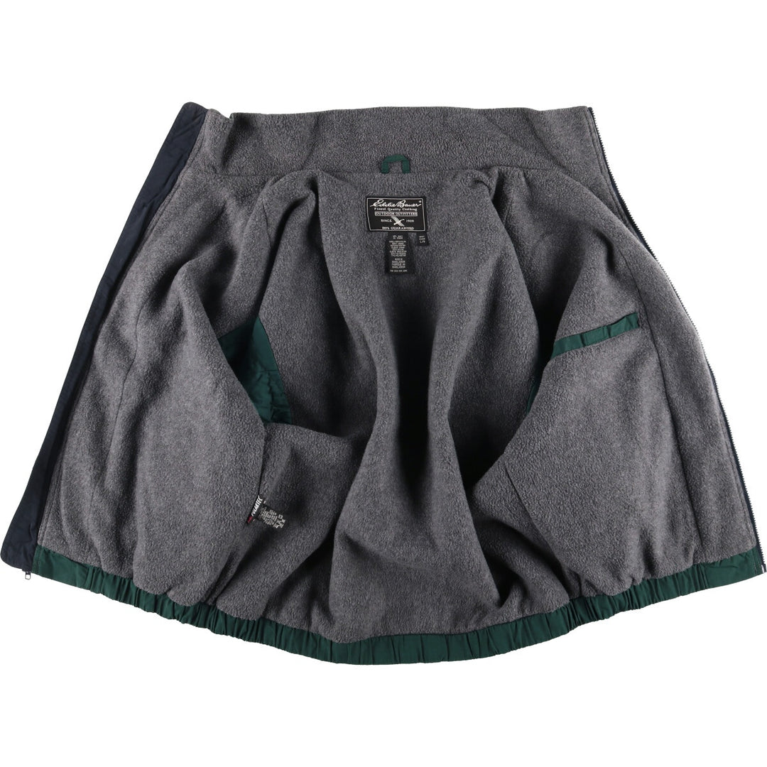 Eddie Bauer padded puffer jacket, men's size L Nylon Green type dark green Vintage Second Hand