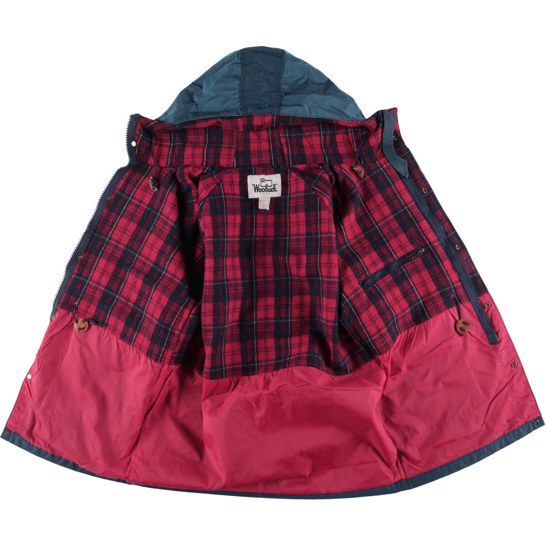 70'S WOOLRICH Mountain Parka Shell Jacket Made in USA Men's L Size Vintage cotton blue type Vintage Second Hand