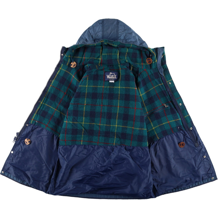 1980'S WOOLRICH Mountain Parka Shell Jacket, Made in USA, Men's XL unclear Emerald green Vintage Second Hand