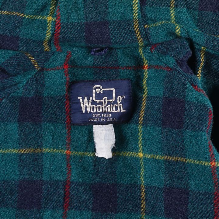 1980'S WOOLRICH Mountain Parka Shell Jacket, Made in USA, Men's XL unclear Emerald green Vintage Second Hand