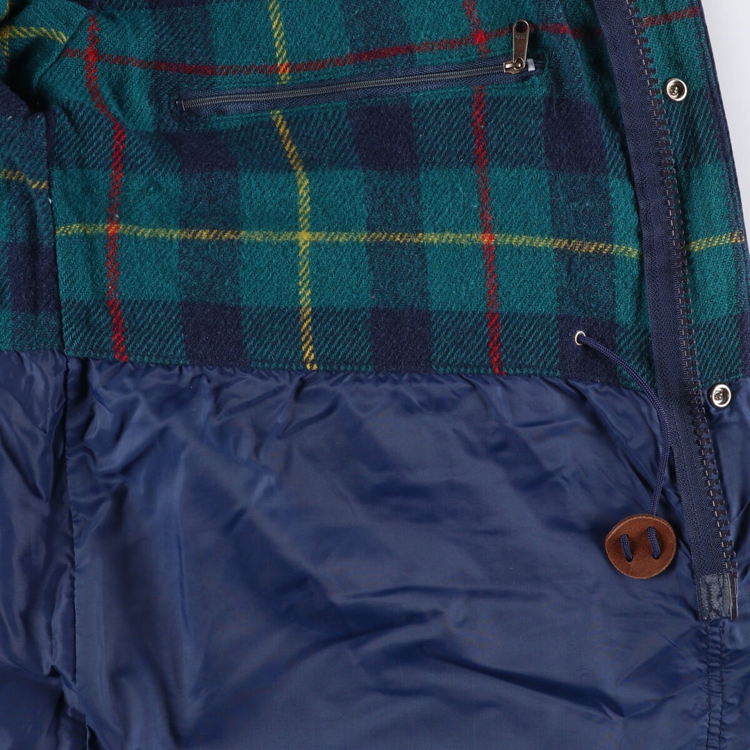 1980'S WOOLRICH Mountain Parka Shell Jacket, Made in USA, Men's XL unclear Emerald green Vintage Second Hand