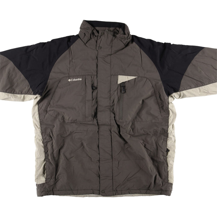 2000'S Columbia Padded Mountain Jacket, Shell Jacket, Puffer Jacket, Men's XL Nylon gray type Vintage Second Hand