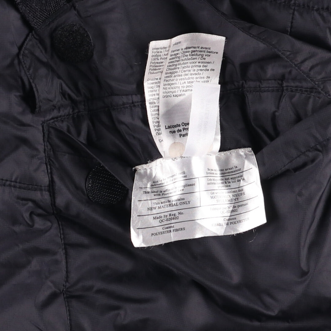 Lacoste reversible padded puffer jacket, size M, for men polyamide black type Vintage Second Hand