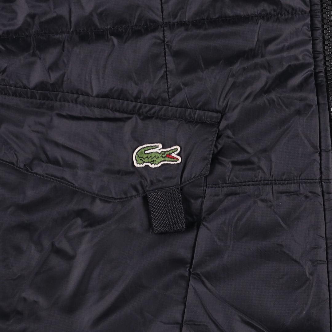 Lacoste reversible padded puffer jacket, size M, for men polyamide black type Vintage Second Hand